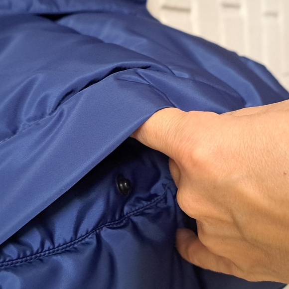 Kenneth Cole New York Blue/Gray Hooded Winter puffer Coat. Size Large NWT - Picture 6 of 16